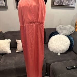 Reiss cross strap back midi dress